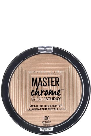 Maybelline highlighter FaceStudio master chrome metallic highlighter molten gold 041554538281 c